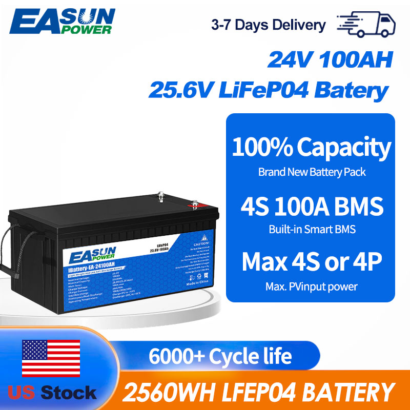 Grid Tie Inverter Limiter 2000W - Easun Power 24V 100Ah Bateria Litowa