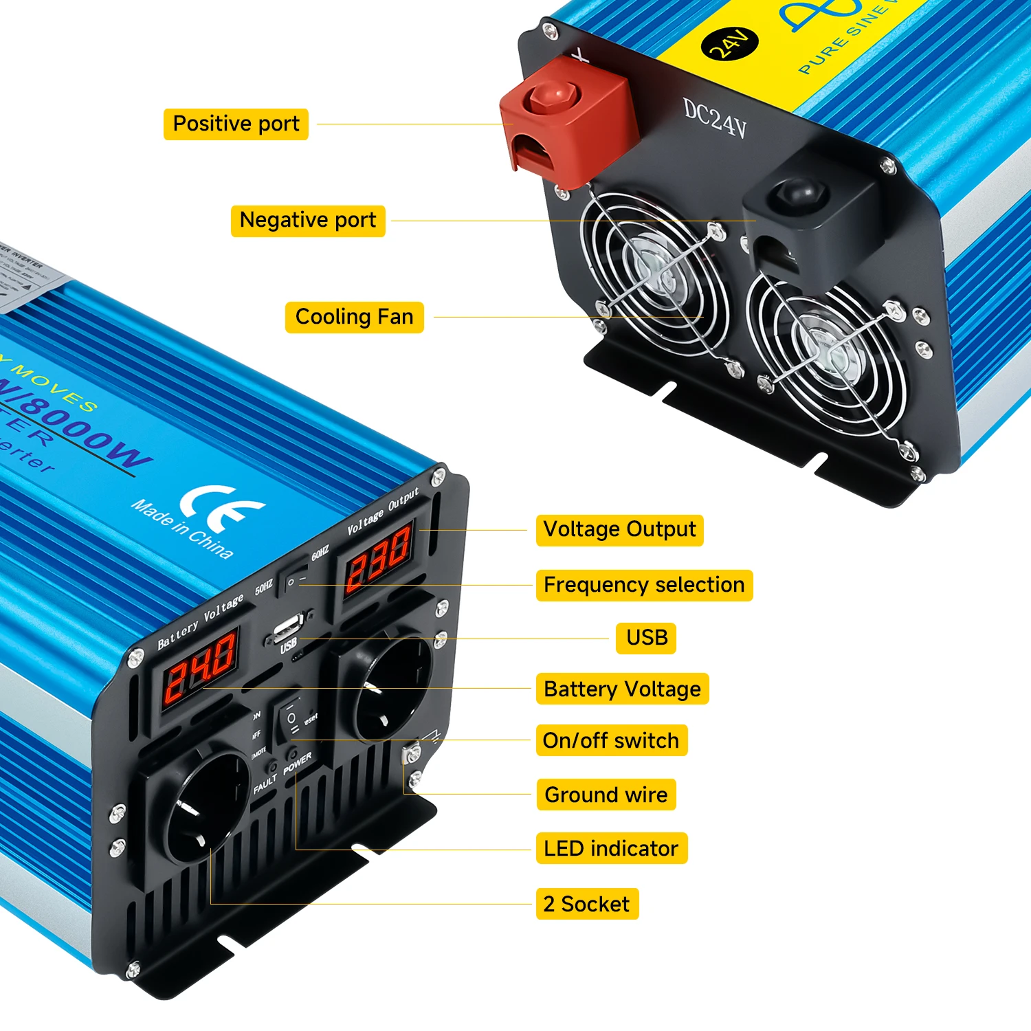 Solarny generator prądu stałeg – Off Grid Solar Inverter 48V 6000W recenzja i cena